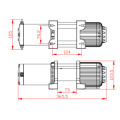 12V 24V 4000lbs Electric Winch with Synthetic Rope